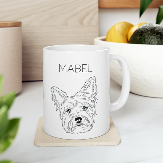Custom Black & White Mug - Pet Photo + Personalization